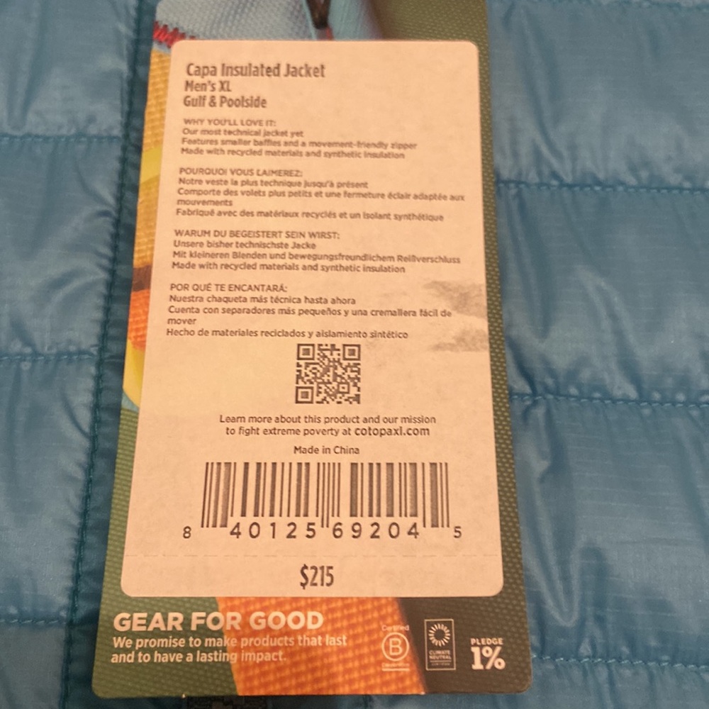 NWT Cotopaxi capa insulated jacket - Picture 2 of 6
